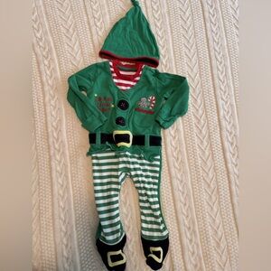 Elf Onesie With Hat (6-9M)